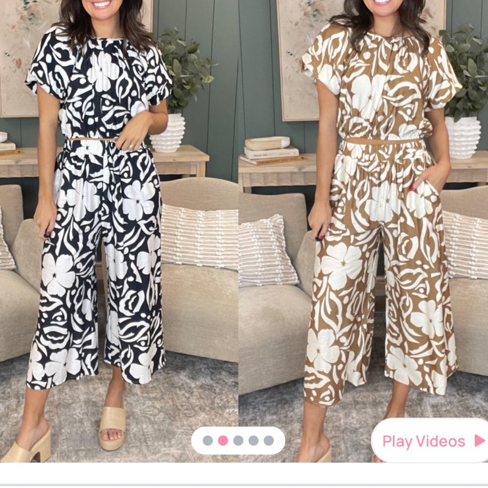 First Love Black and White Floral SET